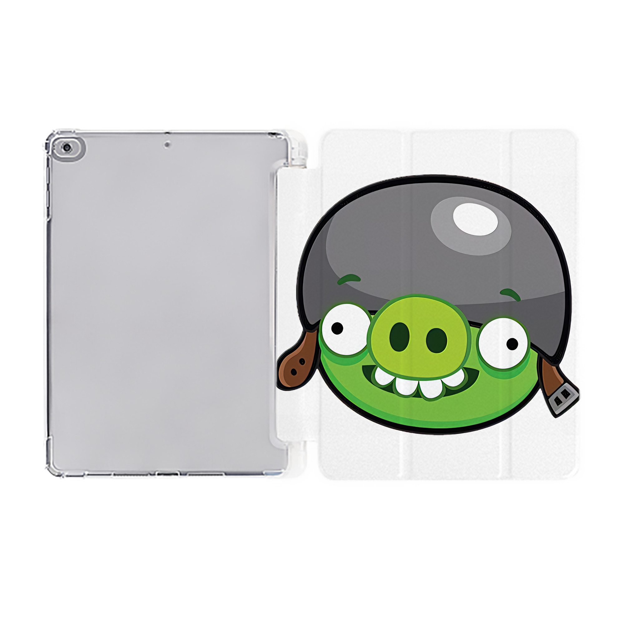 （画像用） Angry Birds アングリーバード IPad ケース ペン収納付き 三つ折りスタンド PUレザー×シリコン 対応機種9.5/10.5/10.9インチ